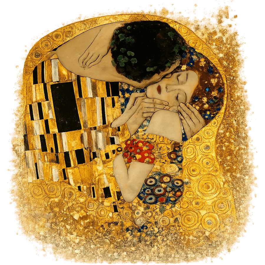 The Kiss by Gustav Klimt, 1907–1908