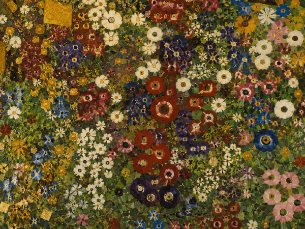 Flowers tile detail from The Kiss